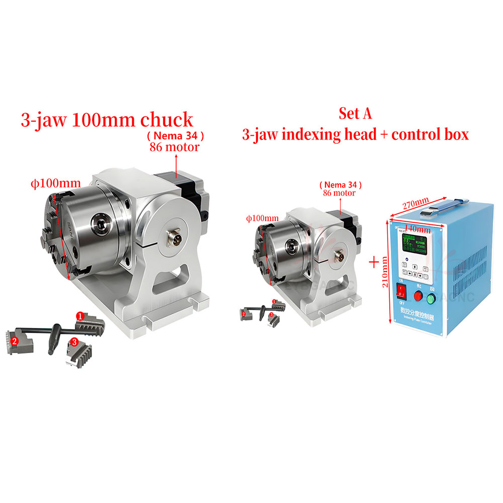 Laser Marking Machine Rotary Axis - Eixo rotativo planetário CNC de 4ª