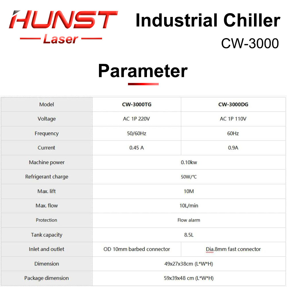 HUNST S&A CW3000 Refrigerador  - Laser Engraver 40W Co2 avaliação e preço