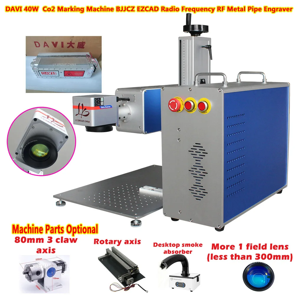 BJJCZ DAVI 40W Co2 Máquina de  - Laser Marking Machine Rotary Axis avaliação e preço