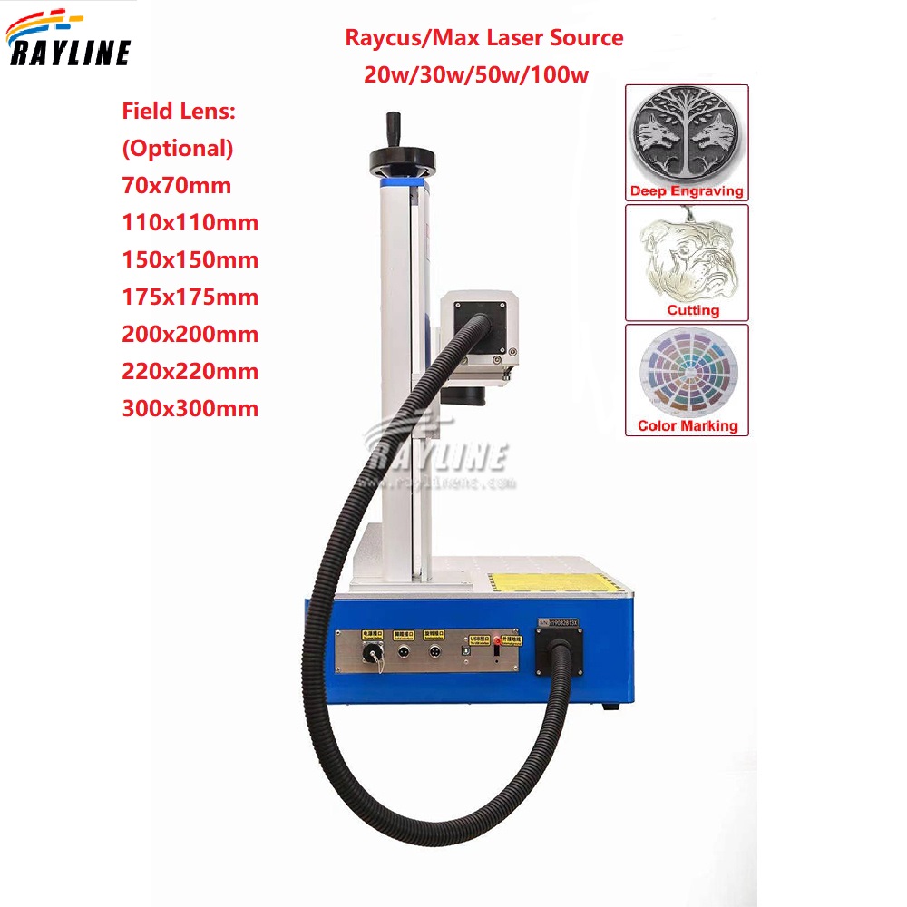 30W 50W 100W Máquina portátil  - Fiber Laser Marking Machine 100W avaliação e preço