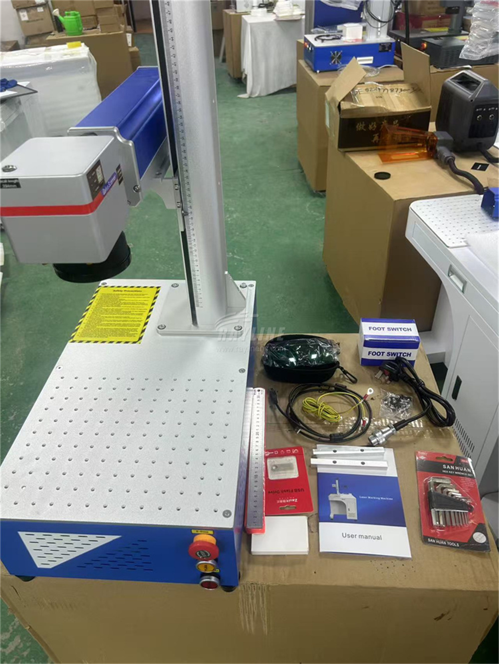 30W 50W 100W Máquina portátil  - Fiber Laser Marking Machine 100W avaliação e preço