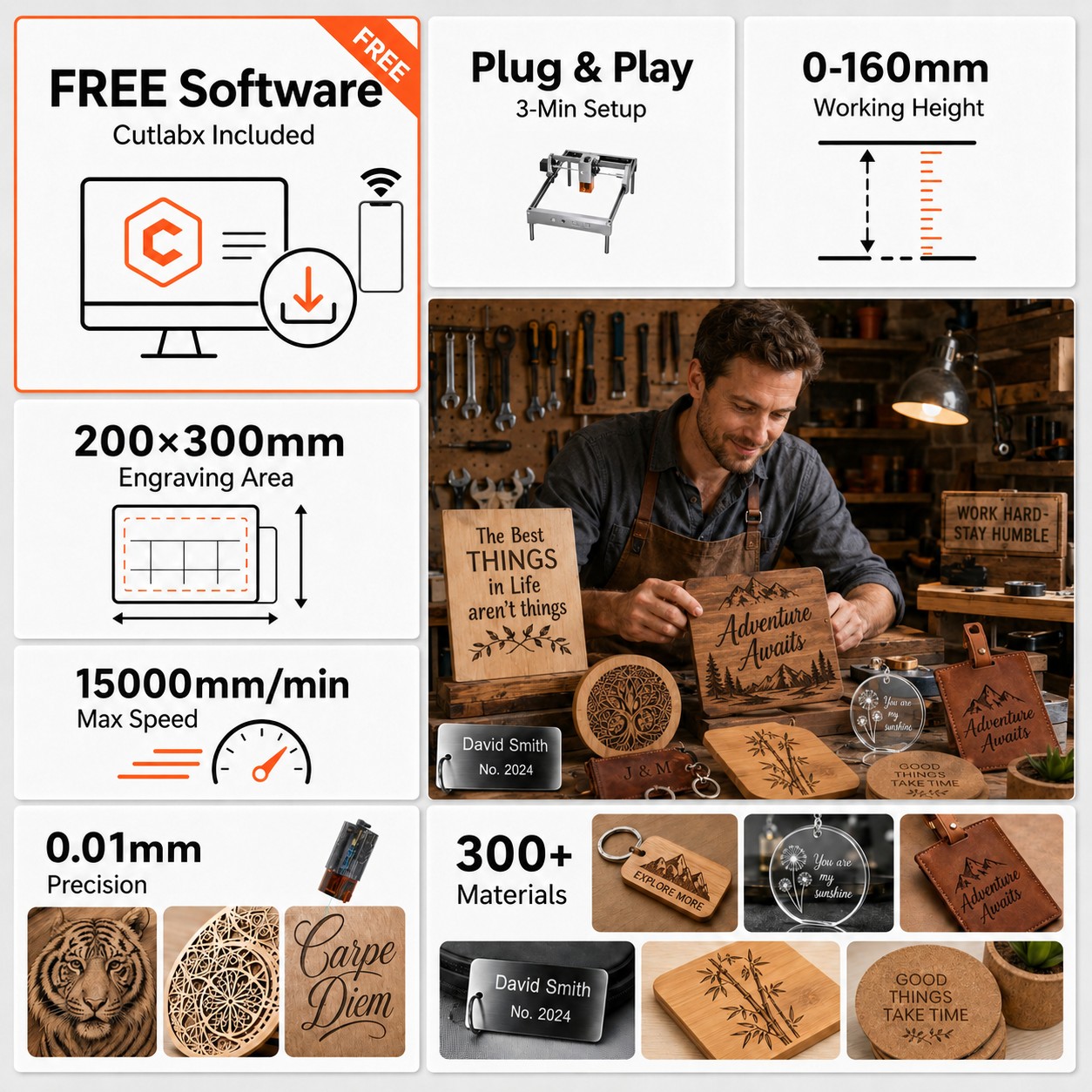 Máquina de Gravação Laser K15P - Laser Engraver 20W Diode avaliação e preço
